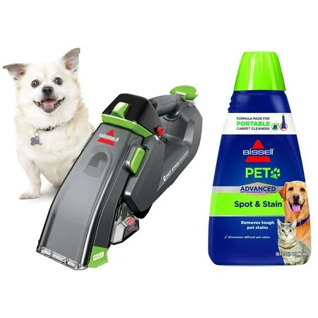 BISSELL Pet Stain Eraser Cordless Portable Carpet Cleaner 3180 & BISSELL Pet Stain Odor Remover 32 Fluid Ounce 74R7V | Walmart (US)