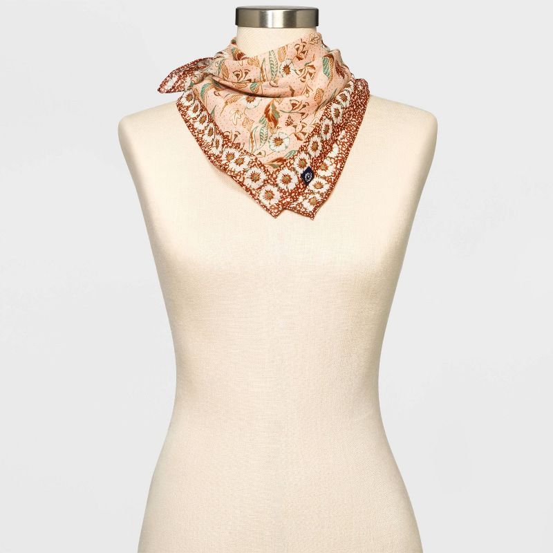 Women's Floral Print Bandana - Universal Thread™ Pink/Brown | Target