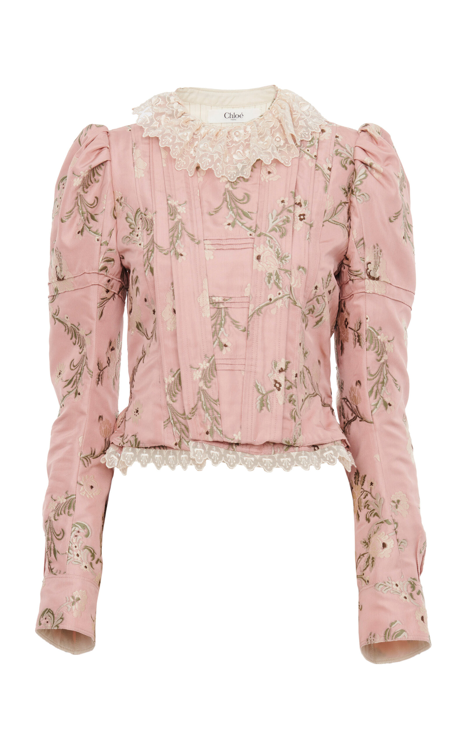 Fitted Floral Taffeta Jacquard Jacket | Moda Operandi (Global)