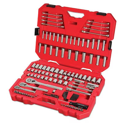 CRAFTSMAN  135-Piece Standard (SAE) and Metric Combination Polished Chrome Mechanics Tool Set (1... | Lowe's