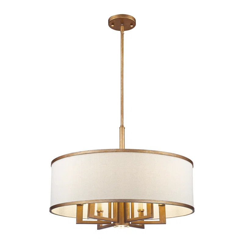 Analia 7 - Light Shaded Drum Chandelier | Wayfair Professional