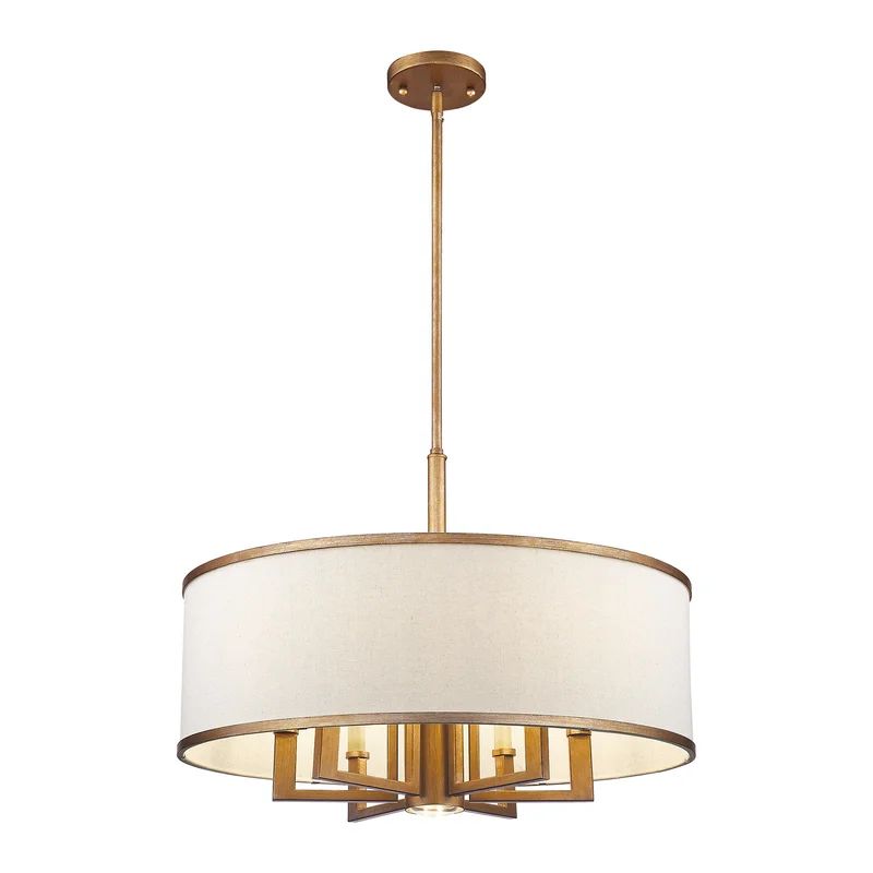 Analia 7 - Light Shaded Drum Chandelier | Wayfair Professional