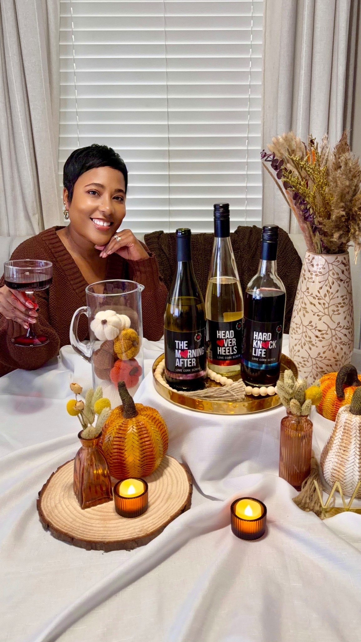 Thanksgiving holiday hosting with a fall table scape for wine and drinks 


Fall table setting 


#LTKHoliday #LTKHome