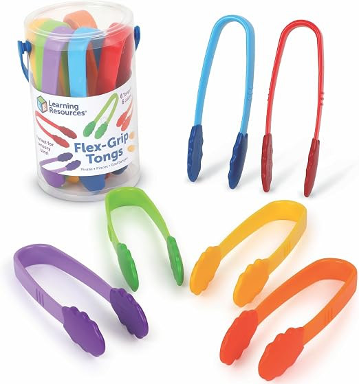 Learning Resources Flex-Grip Tongs - Kids Tweezers, Montessori Grabber Tool, Fine Motor Skills, S... | Amazon (US)