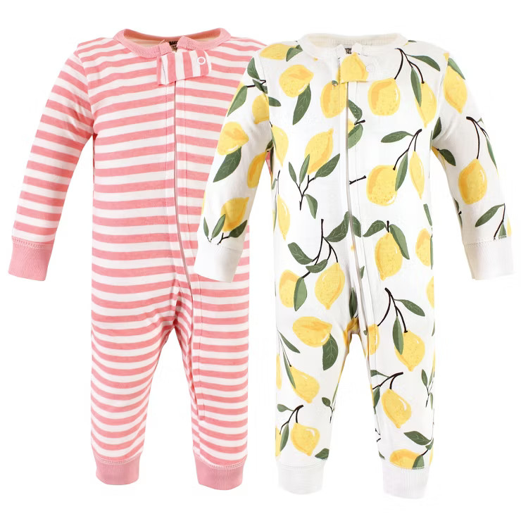 Hudson Baby Infant Girl Cotton Sleep and Play, Lemon | Target