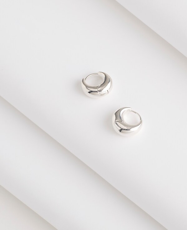 Demi-Fine Puffy Hoop Earrings | Madewell | Madewell