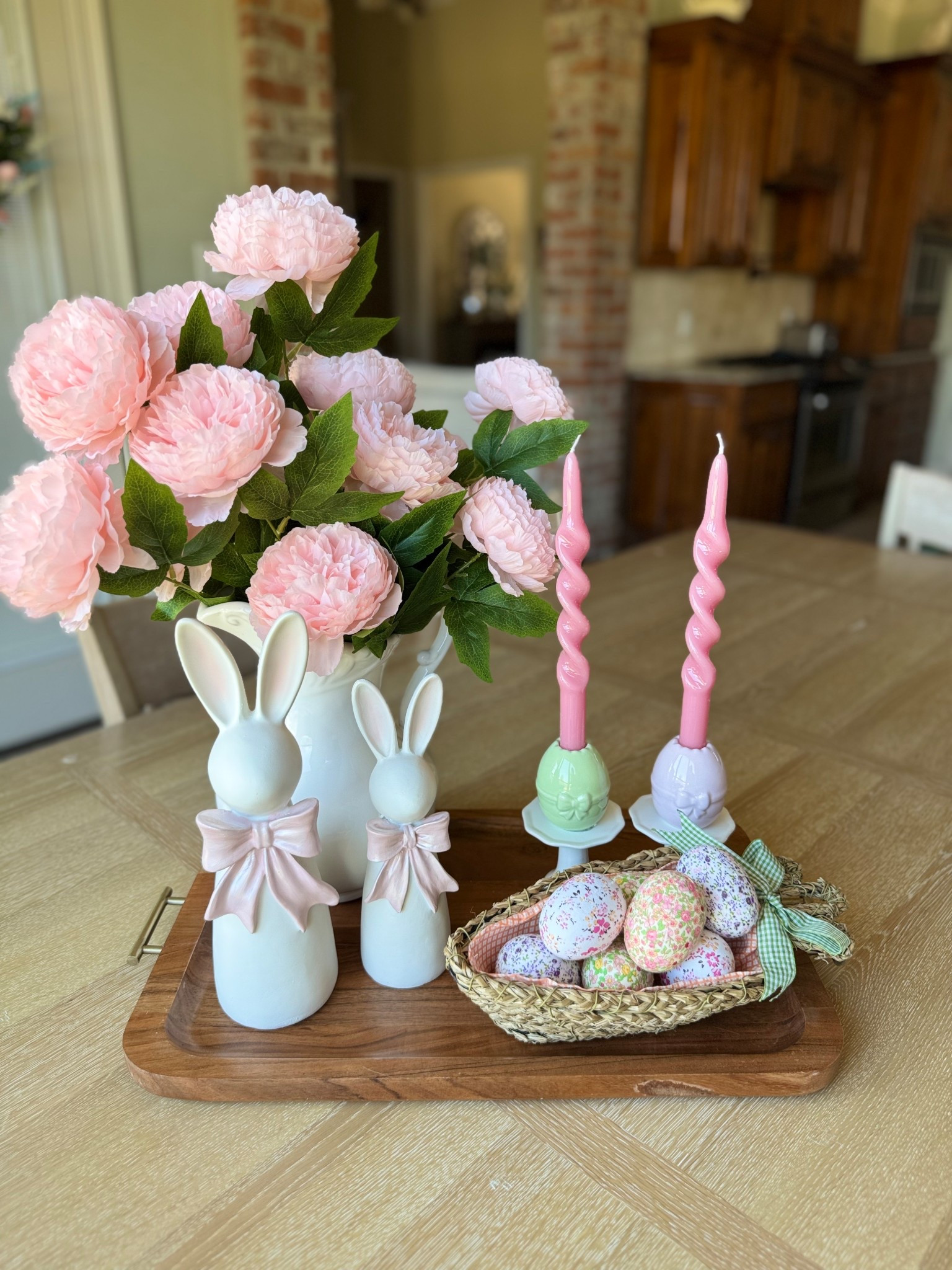 Easter centerpiece idea with finds from Kirkland’s. Kirkland’s Easter & spring is bringing a pop of color to my table and a spring refresh to my home. How unique are these egg fillers with a floral print. 

#LTKSeasonal #LTKHome