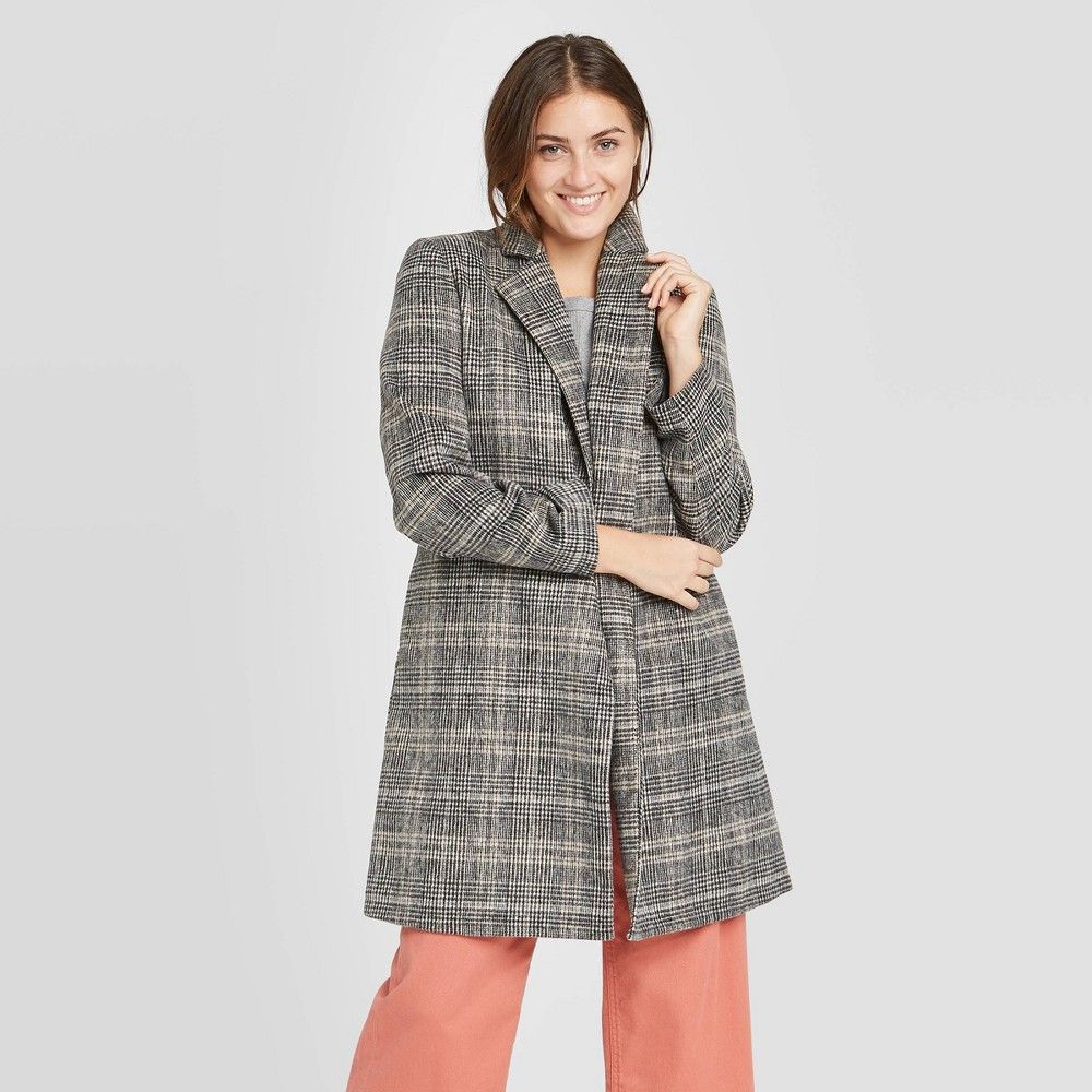 Women's Plaid Overcoat - A New Day™ | Target