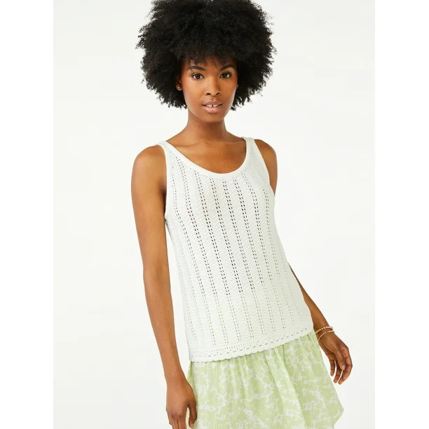 Scoop Women's Sweater Tank Top with Scallop Hem | Walmart (US)