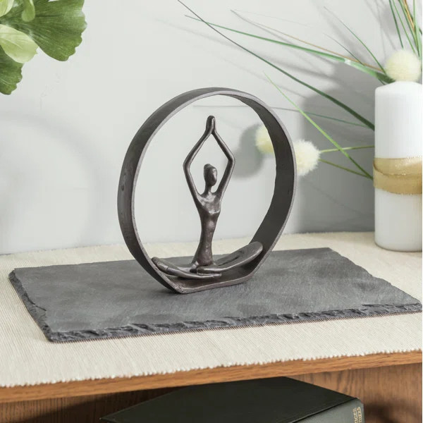 Sandee Namaste Spiritual Circle in Yoga Pose Sculpture | Wayfair North America