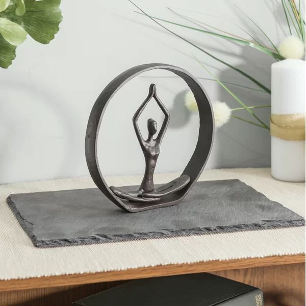 Sandee Namaste Spiritual Circle in Yoga Pose Sculpture | Wayfair North America