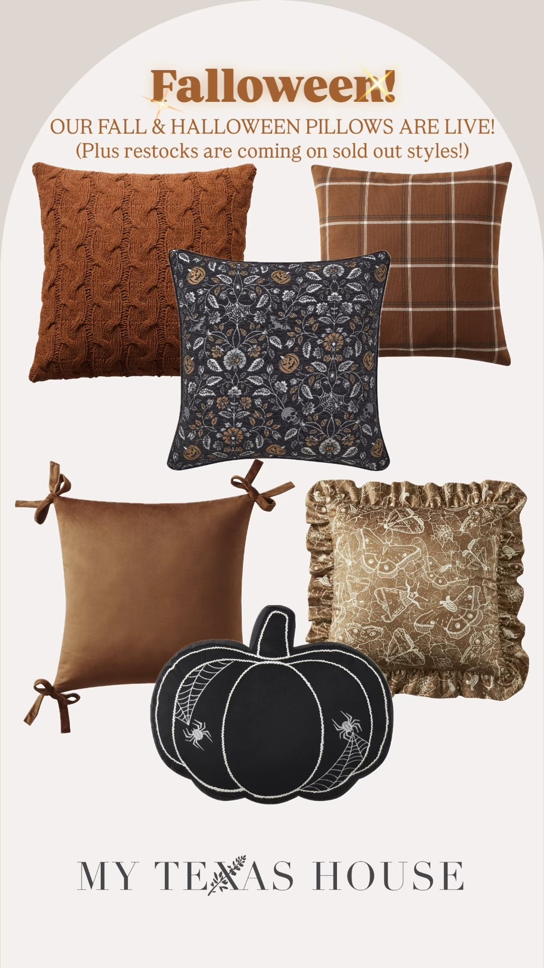 New fall and Halloween pillows! And restocks are coming on the ones that already sold out! 

#LTKSeasonal #LTKHome