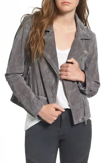 Women's Blanknyc Suede Moto Jacket, Size X-Small - Grey | Nordstrom