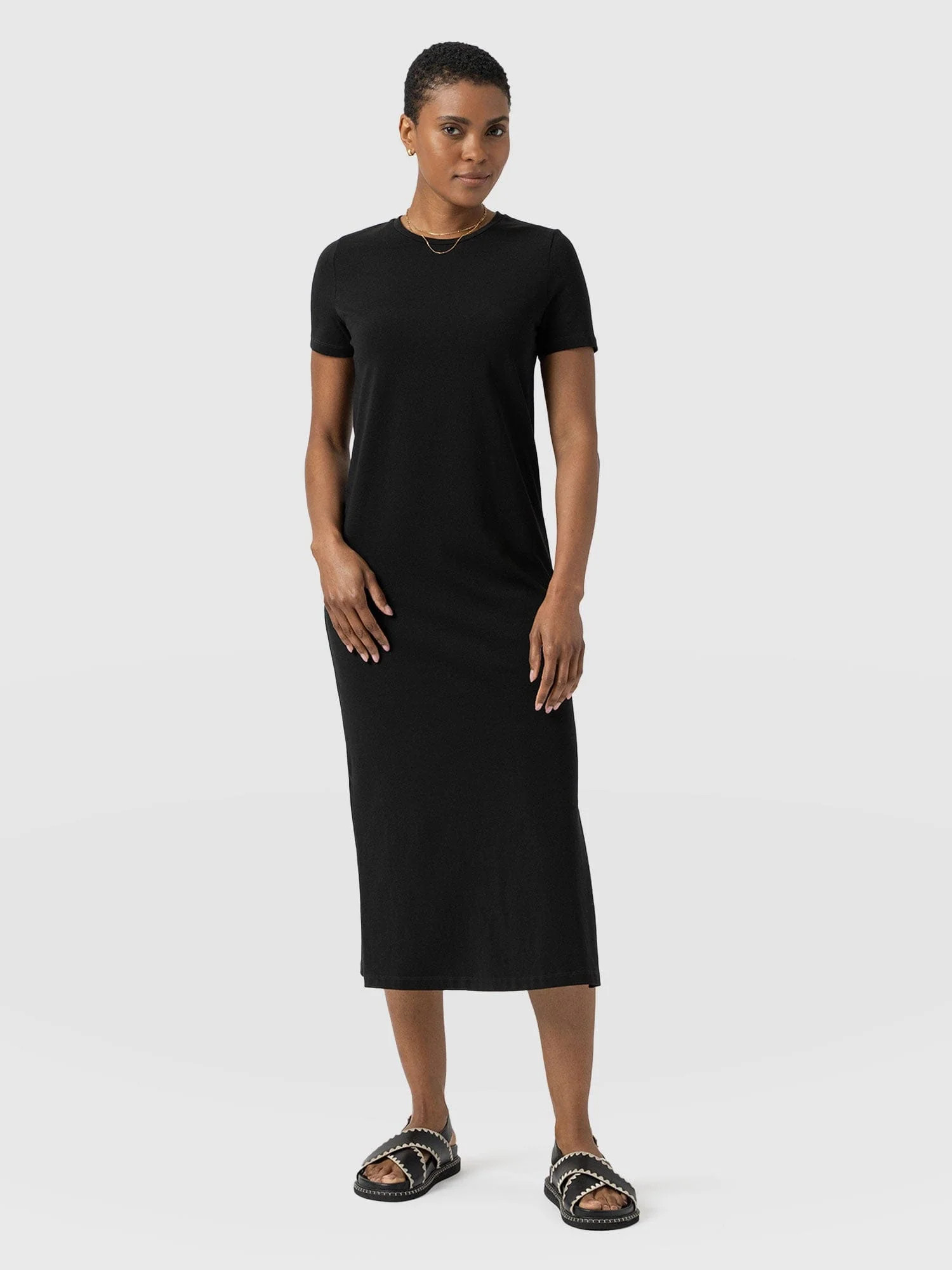 Easy T-Shirt Midi Dress - Black | Saint + Sofia