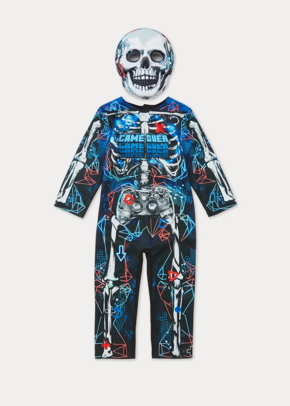 Kids Multicoloured Gaming Skeleton Fancy Dress Costume (3-11yrs) | Matalan (UK)