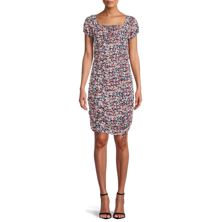 Almost Famous Juniors' Emma Ruched Mini Dress | Walmart (US)