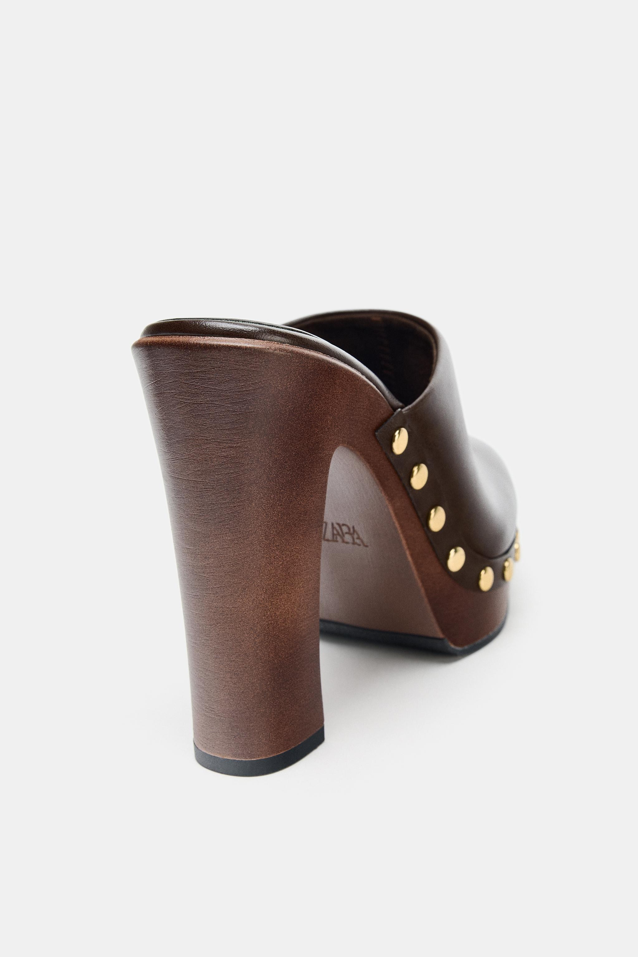 HIGH HEELED CLOG WITH STUDS | Zara US