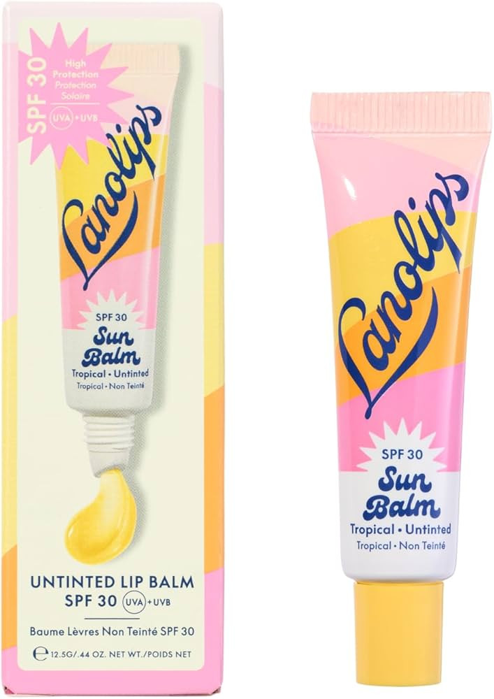 Lanolips Sun Balm Tropical SPF 30 Lip Balm - Hydrating Lanolin Lip Moisturizer with Pineapple Sce... | Amazon (US)