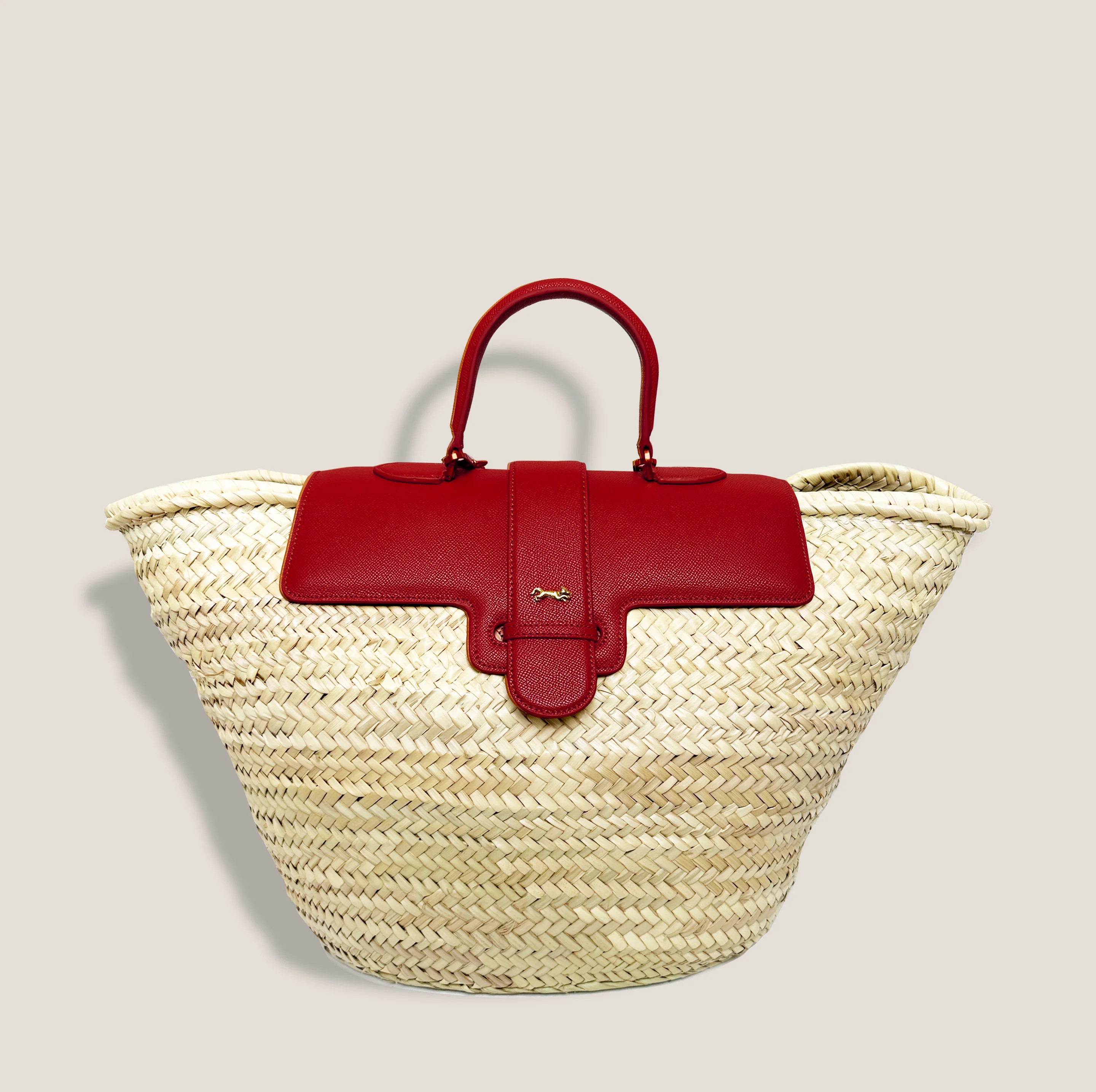 MME.CARLTON BASKET TOTE - RED | MME.MINK