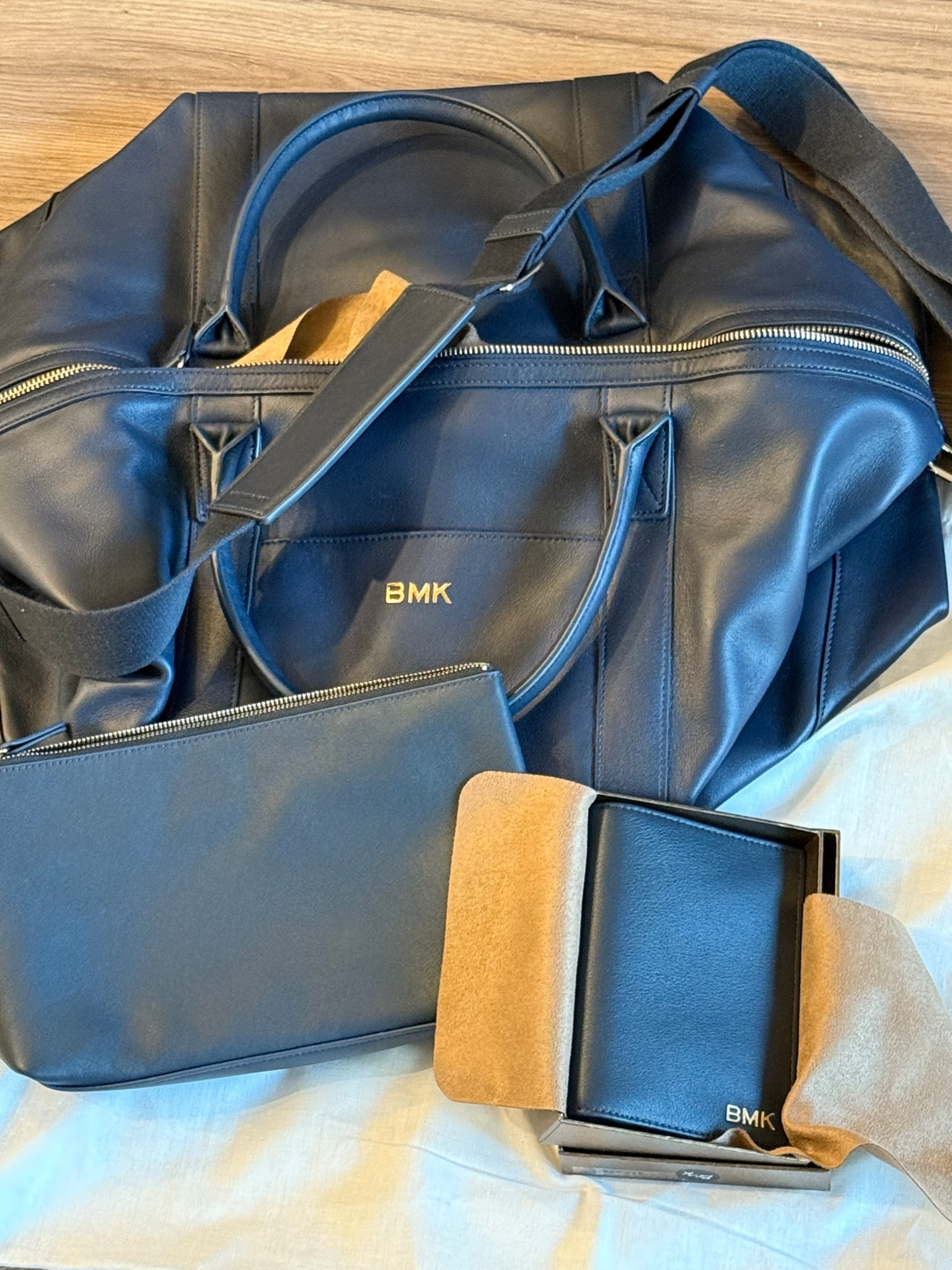 Leatherology weekender, medium accessory bag, & passport wallet in the perfect navy (deeper than this picture shows)

#LTKGiftGuide #LTKTravel #LTKCyberWeek