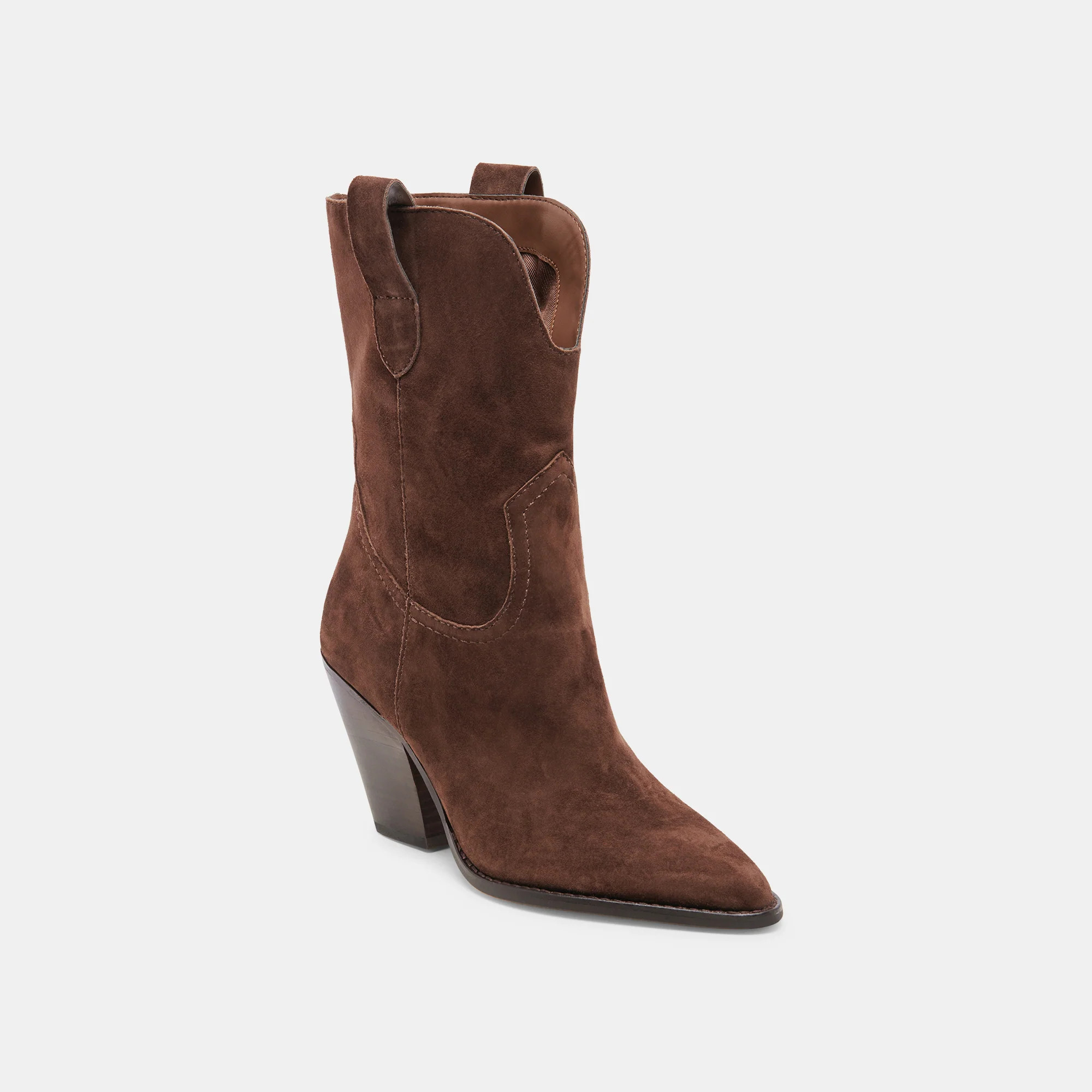 JESSEY BOOTS DK BROWN SUEDE | DolceVita.com