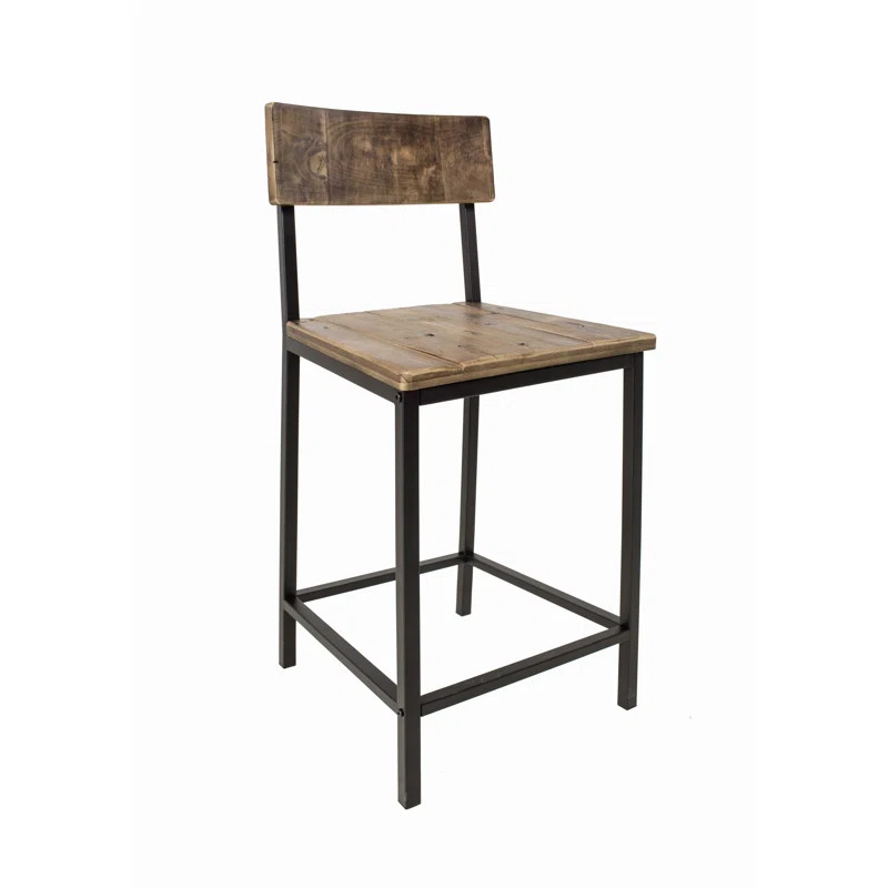 Galarza Solid Wood 24.25" Counter Stool (Set of 4) | Wayfair North America