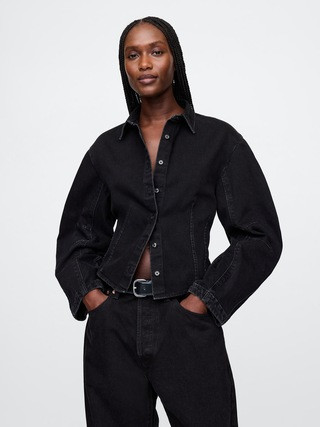 Barrel-Sleeve Denim Shirt | Gap (CA)