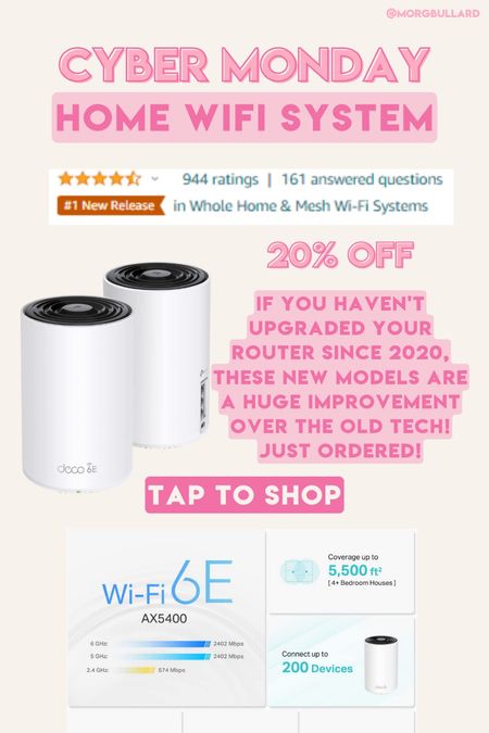 Just ordered this for our house! WiFi extender - this is the best out there! 20% off for cyber Monday. Work from home essentials home internet router WiFi 

#LTKsalealert #LTKhome #LTKCyberweek