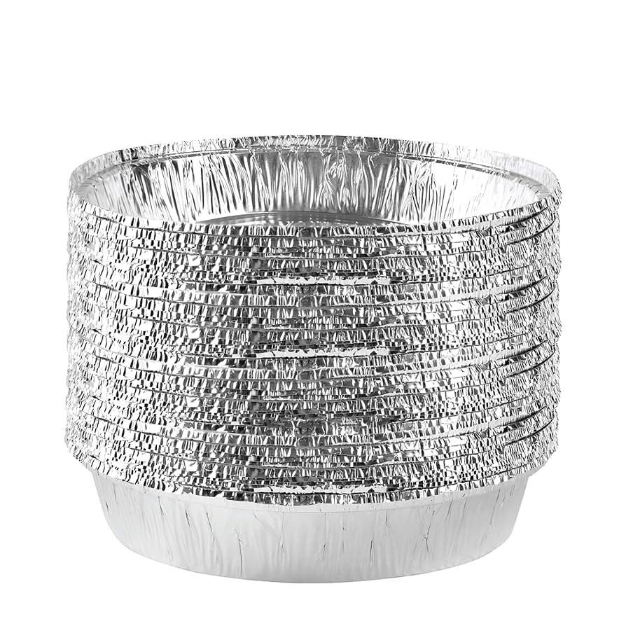 PLASTICPRO 9'' Inch Round Tin Foil Pans Disposable Aluminum, Freezer & Oven Safe - For Baking, Co... | Amazon (US)