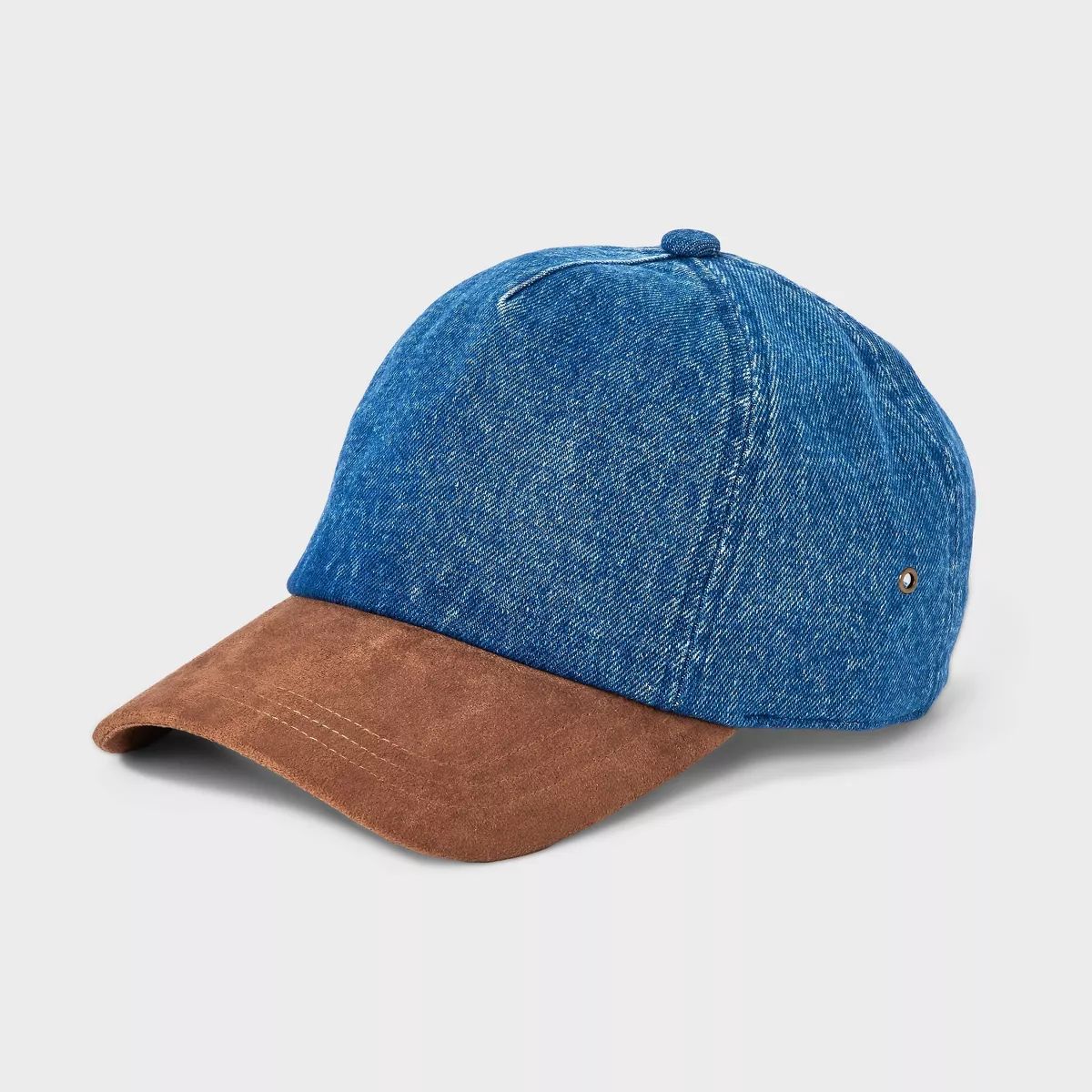 Two-tone Suede Baseball Hat - Universal Thread™ Denim/Tan | Target