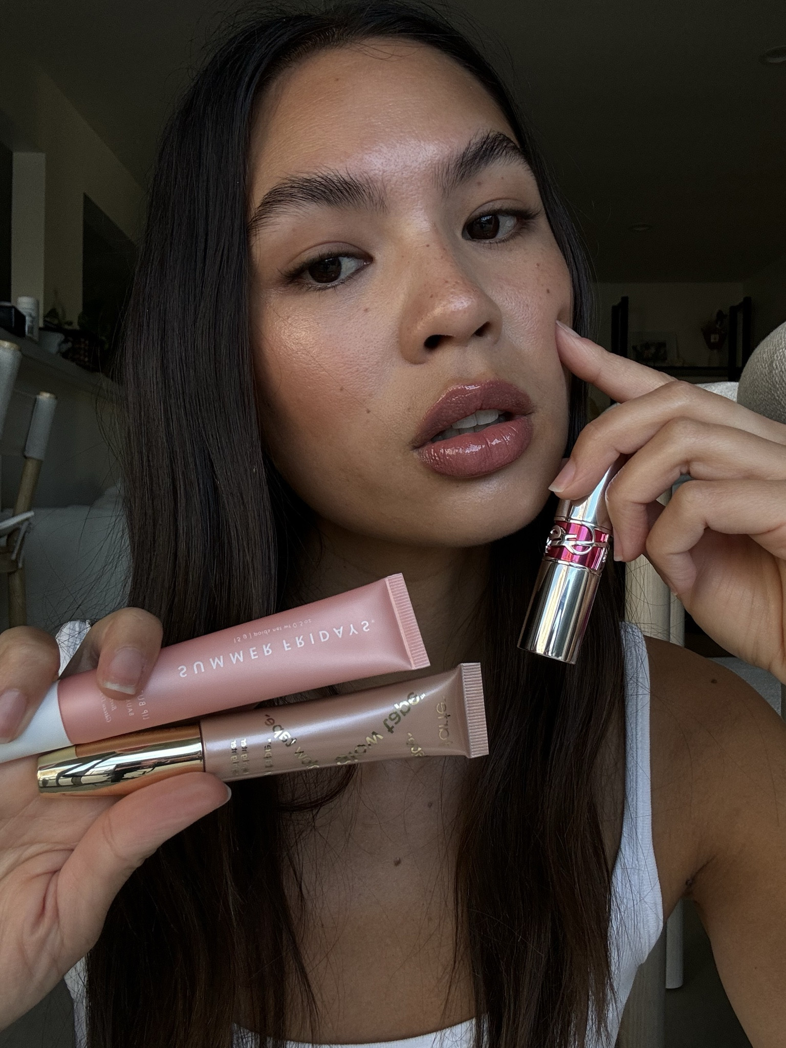 new make up… big fan. Wearing the Ysl on lips, summer Friday birthday cake gloss on top and tarte highlighter on my cheeks and nose  

#LTKbeauty