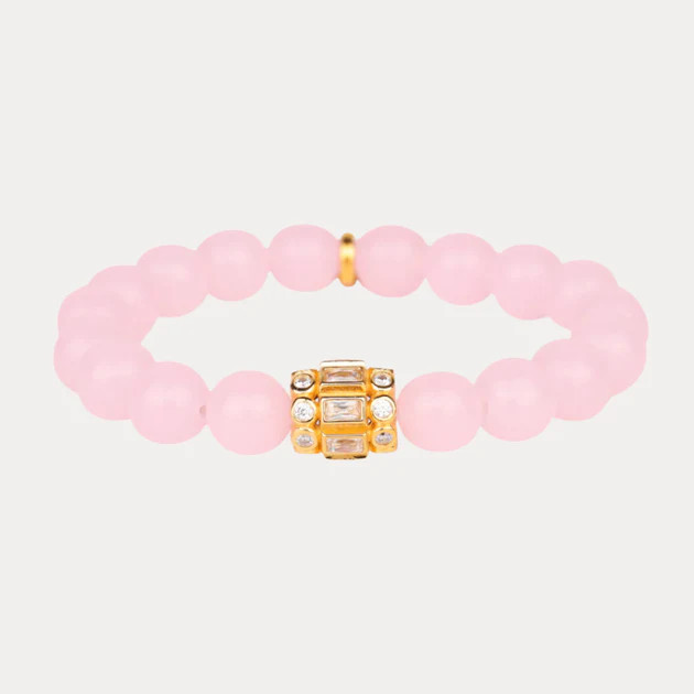 Infinity Rondelle Bracelet - Light Pink | BuDhaGirl
