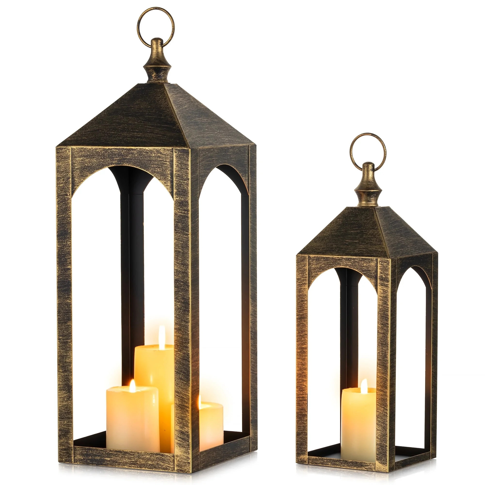 Nuptio Outdoor Candle Holder Lanterns for Porch, Porch Lanterns Decorative Indoor Outdoor Front P... | Walmart (US)