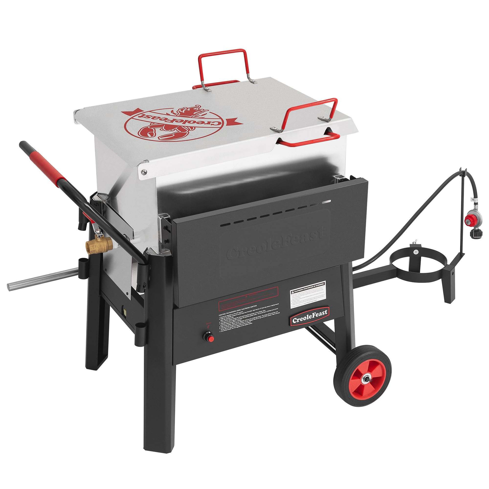 Creole Feast CFB3001 70 QT Outdoor Crawfish Boiler with Stir Paddle & Wheels, Heavy-Duty Seafood ... | Amazon (US)