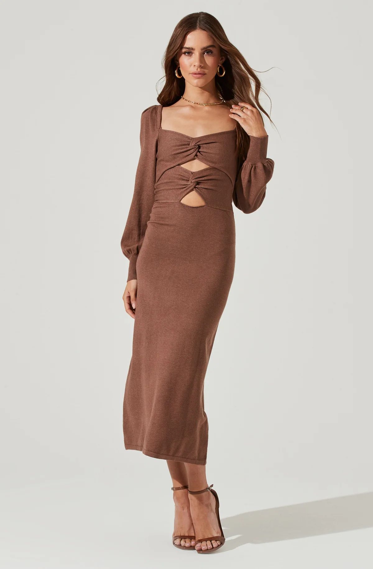 Multi Cutout Sweater Midi Dress | ASTR The Label (US)