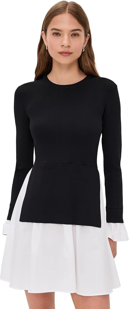 English Factory Women's Poplin Combo Knit Dress | Amazon (US)