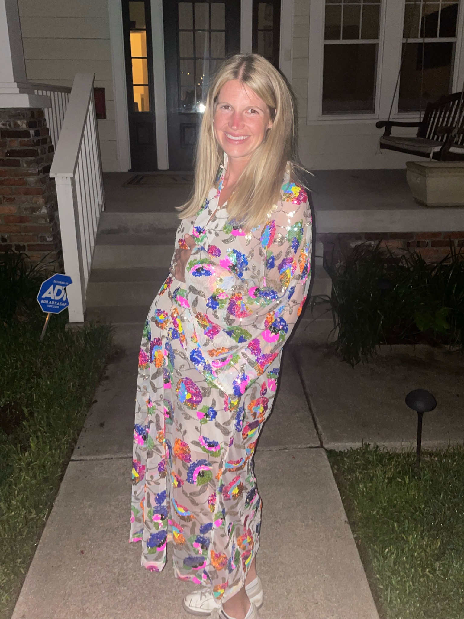 There is nothing more fun that La Vie Stylehouse. Also the perfect type of dress to wear with a bump!! I wore with golden goose to a country concert - would be really fun for a taylor swift concert too 

Lave caftan , midi caftan , luxury wedding guest dress, luxury bump style, formal maternity dresses , sequined caftan 

#LTKbump #LTKstyletip #LTKwedding