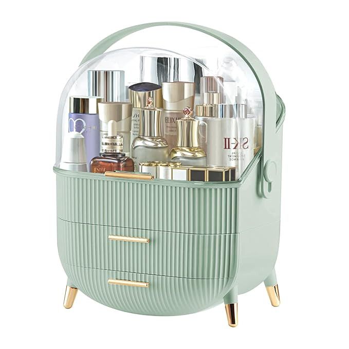 Make up Organizers and Storage, Makeup Organizer for Vanity, Cosmetics Skincare Organizers with L... | Amazon (US)