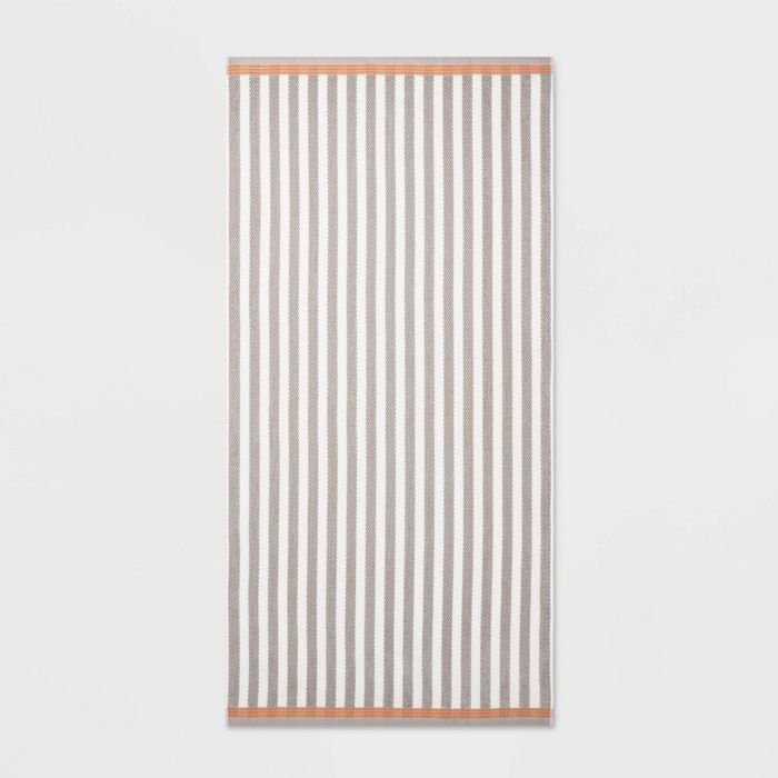 Stripe Beach Towel XL Gray - Sun Squad™ | Target