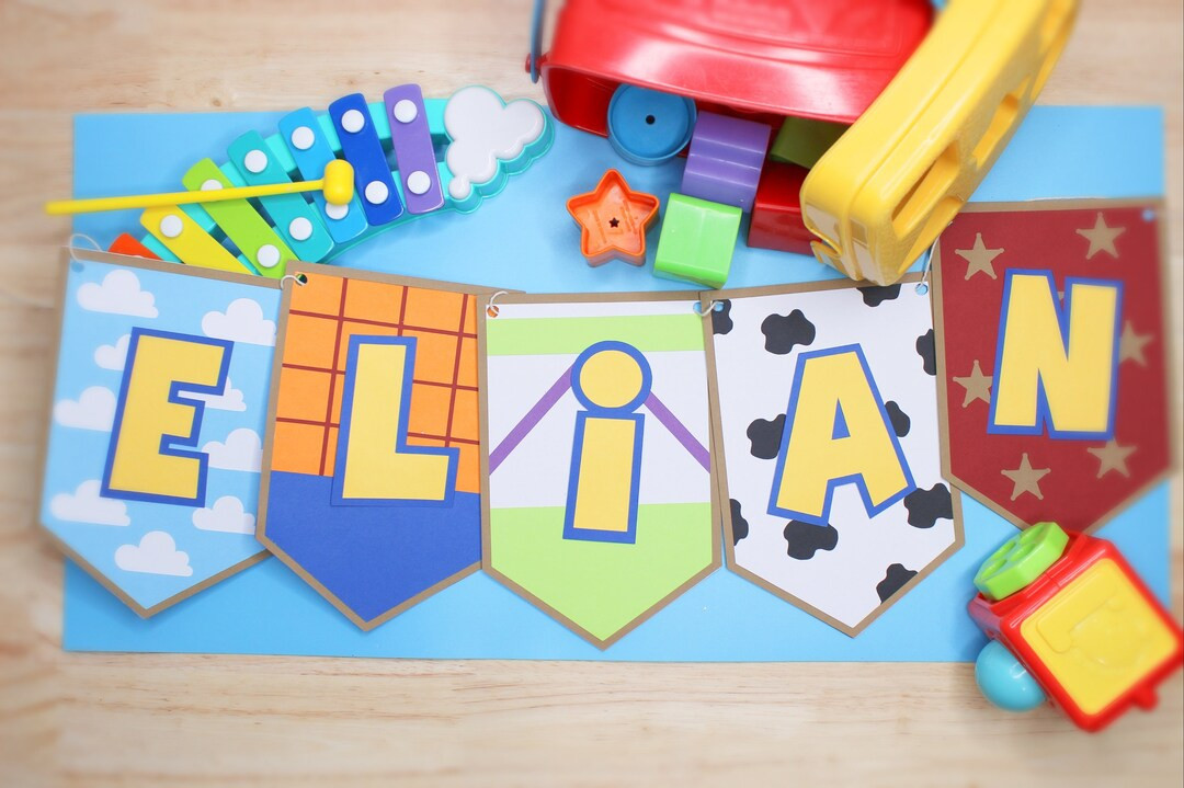 Toy Story Birthday Banner, Custom Named Banner, Toy Story Themed Party, Room Decor Banner, Toy St... | Etsy (US)