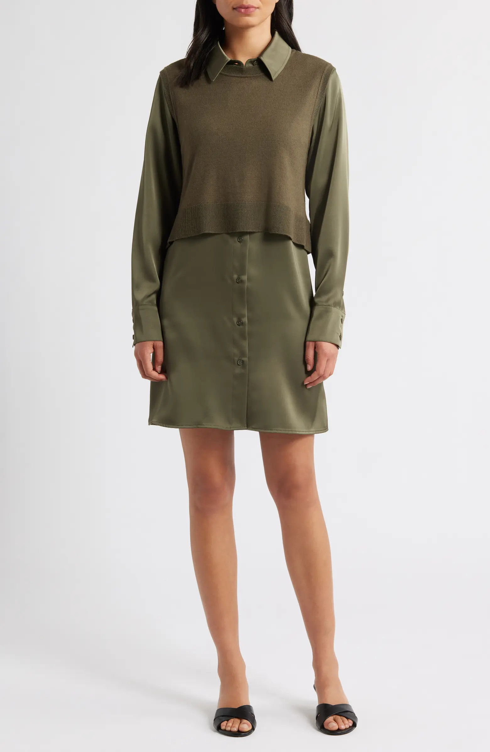 Sam Edelman Layered Mixed Media Dress | Nordstrom | Nordstrom