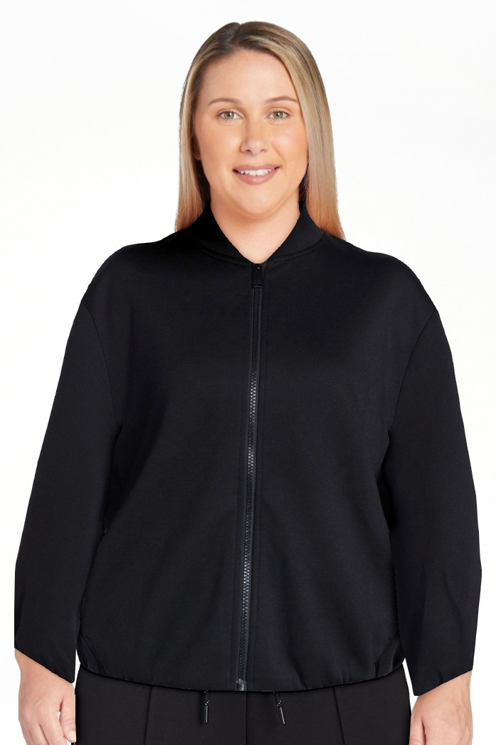 Avia Women's ScubaKnit Bubble Hem Bomber Jacket, Sizes XS-XXXL | Walmart (US)