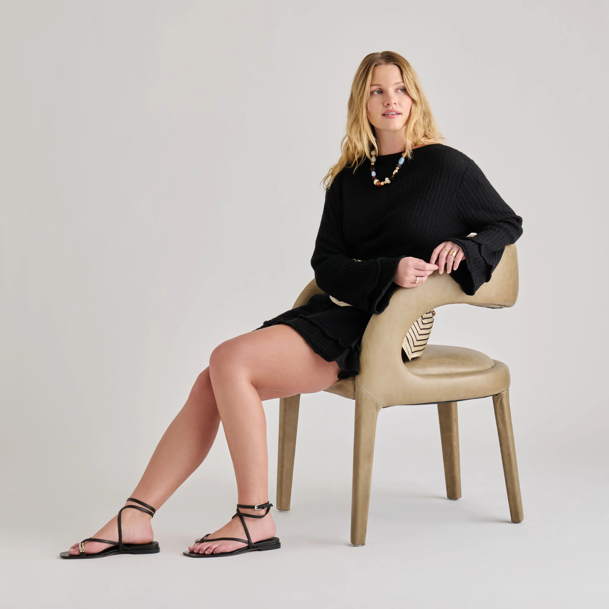 Tyrice Black Leather Sandals | Dolce Vita | DolceVita.com