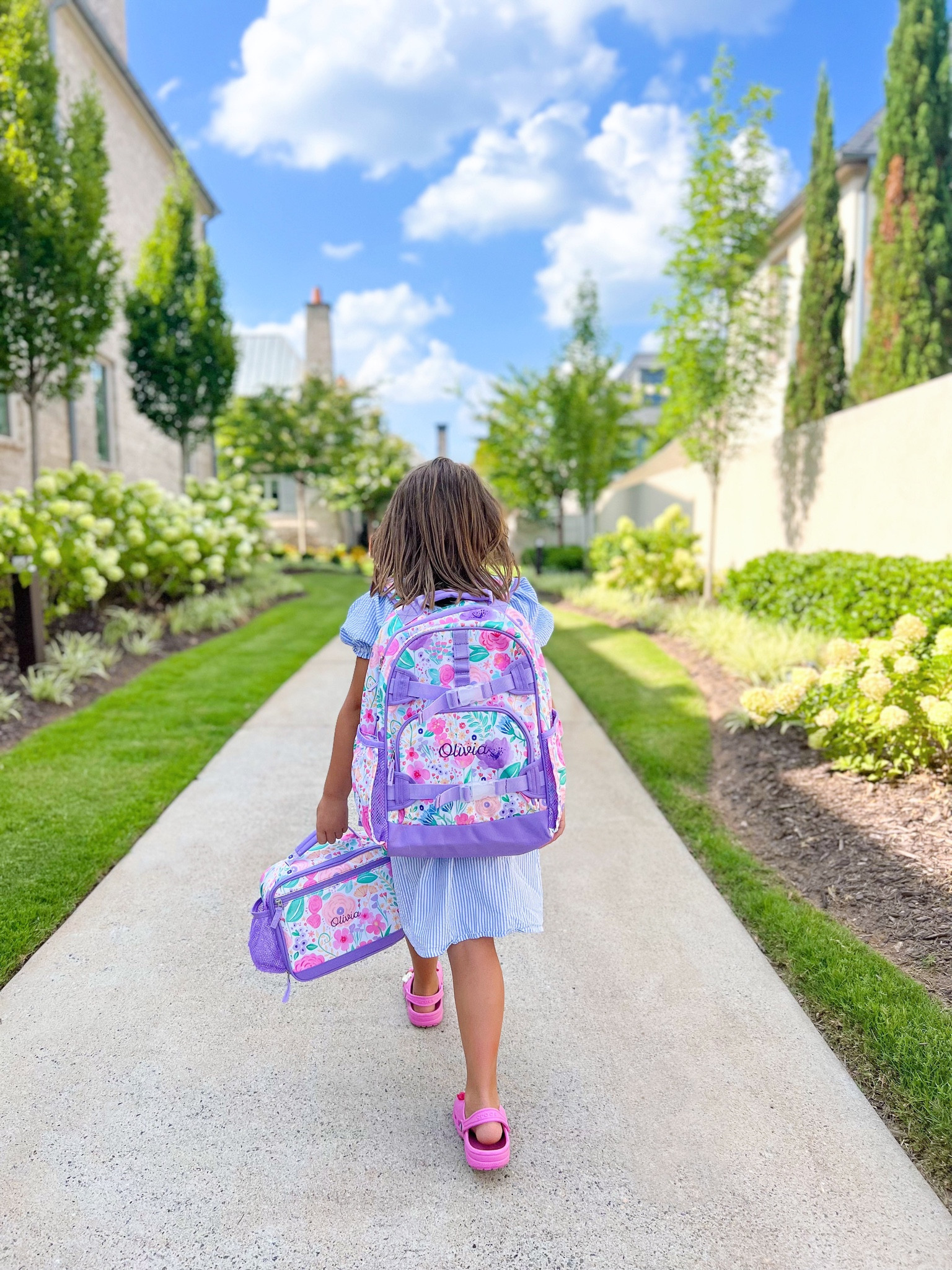 Mackenzie Lavender Floral Blooms Backpack & Lunch Bundle, Set of 3