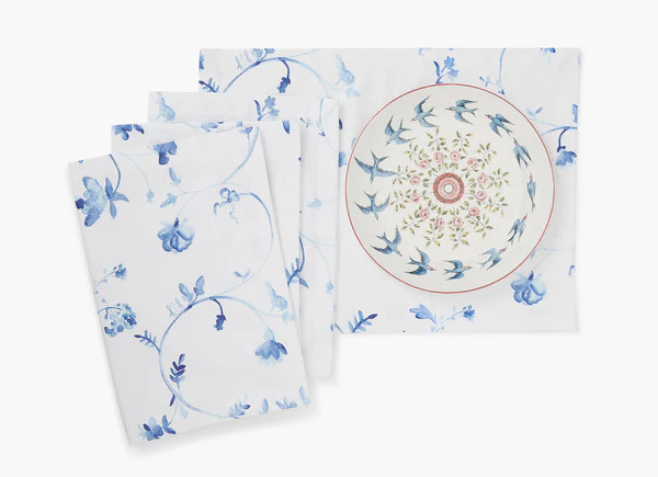 Botanical Placemats (Set of 4) - Blue Botanical | Hill House Home