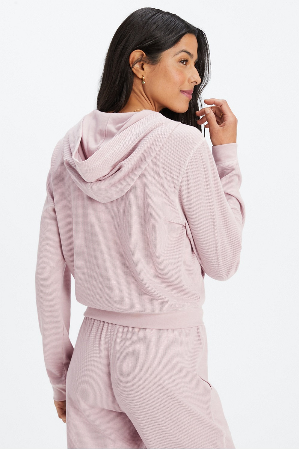 Zip-Up Waffle Hoodie | Fabletics - North America
