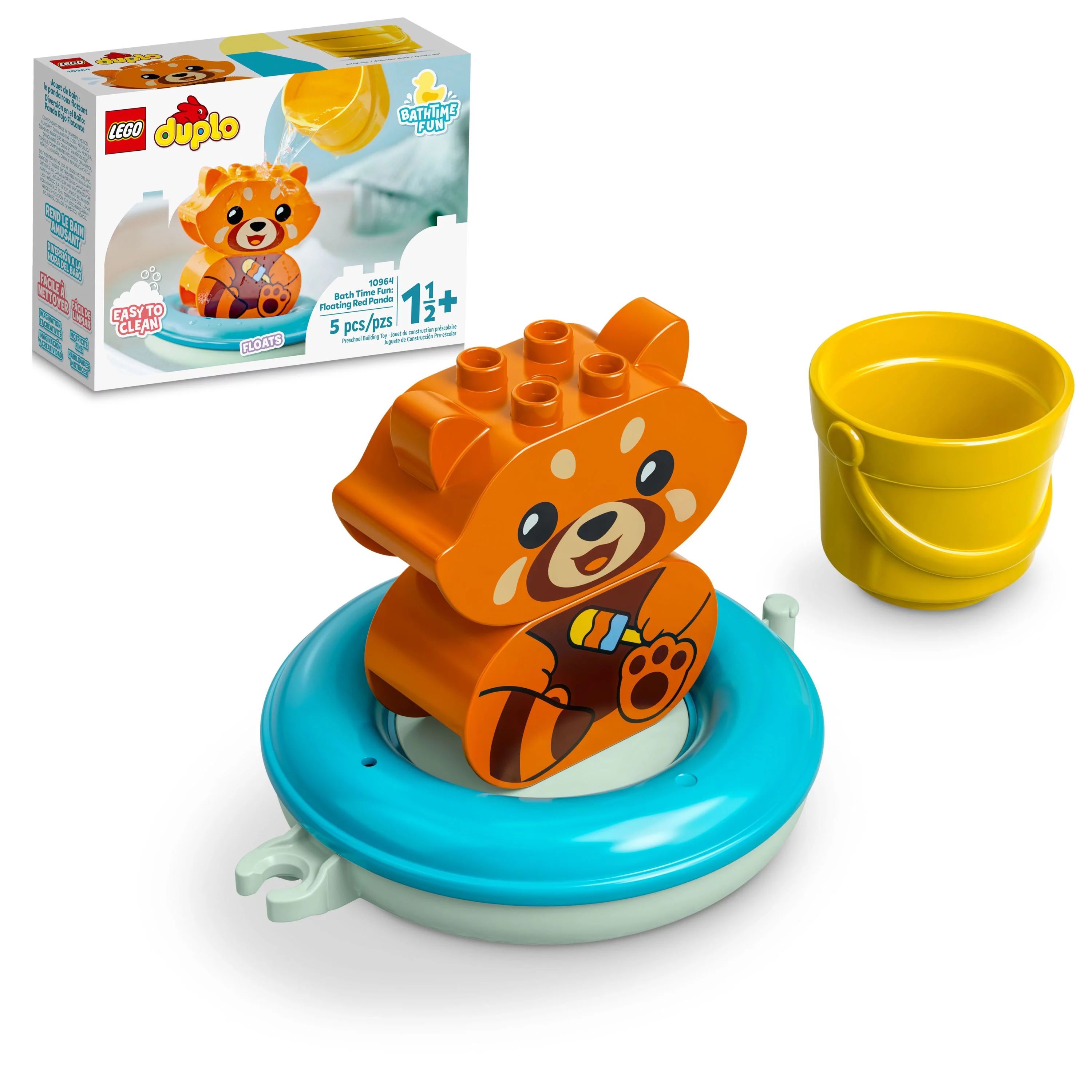 LEGO DUPLO Bath Time Fun: Floating Red Panda 10964 Bath Toy for Babies and Toddlers Ages 1.5 Plus... | Walmart (US)