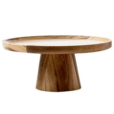 Better Homes & Gardens Acacia Wood Round Cake Stand | Walmart (US)