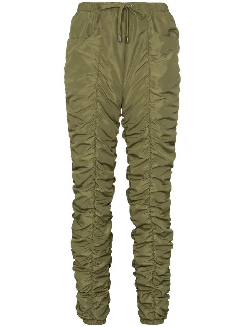 ruched drawstring track pants | Farfetch (US)