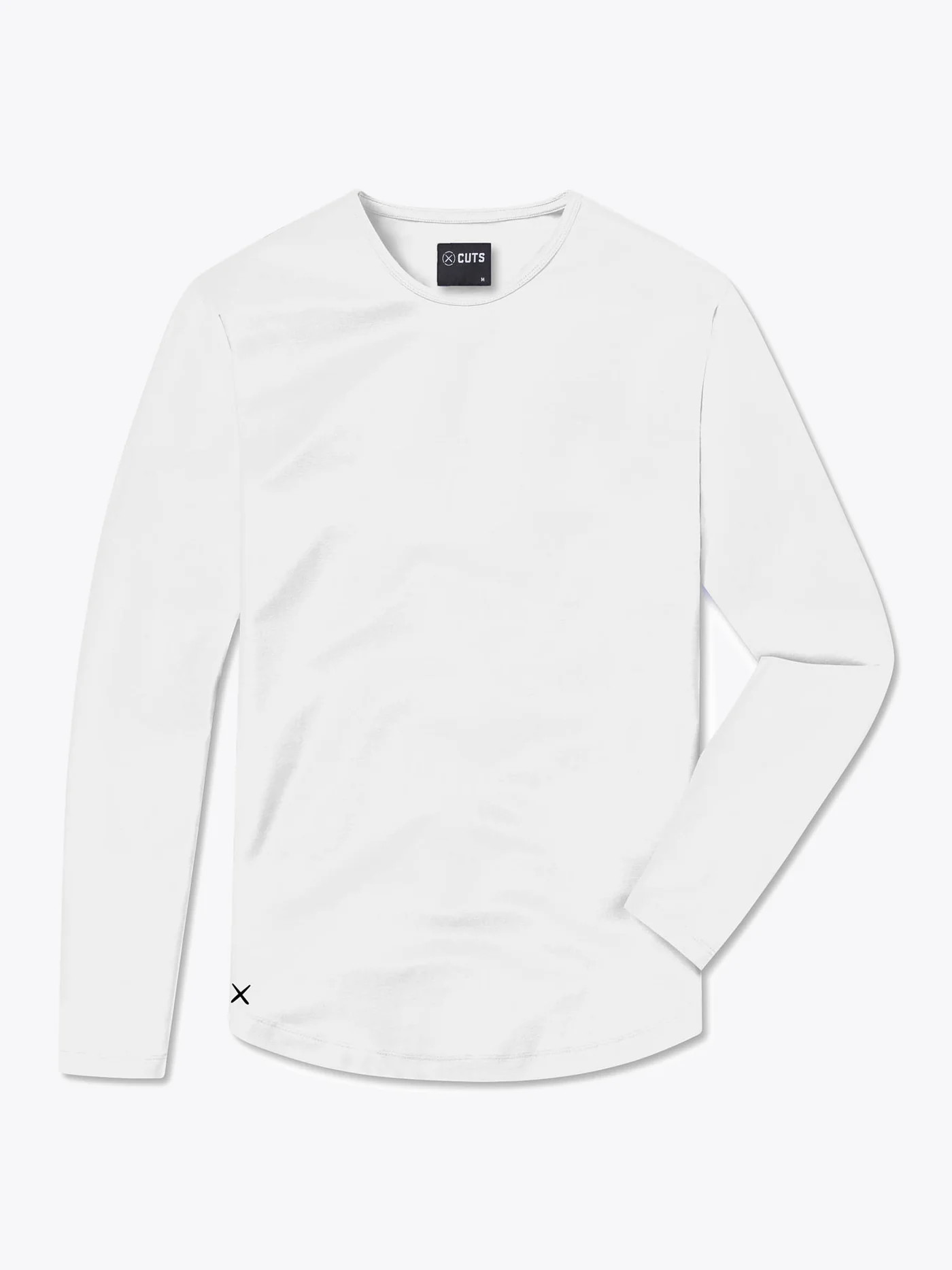 White Long Sleeve Crew Neck T-Shirt - Men's | Cuts Clothing Inc.